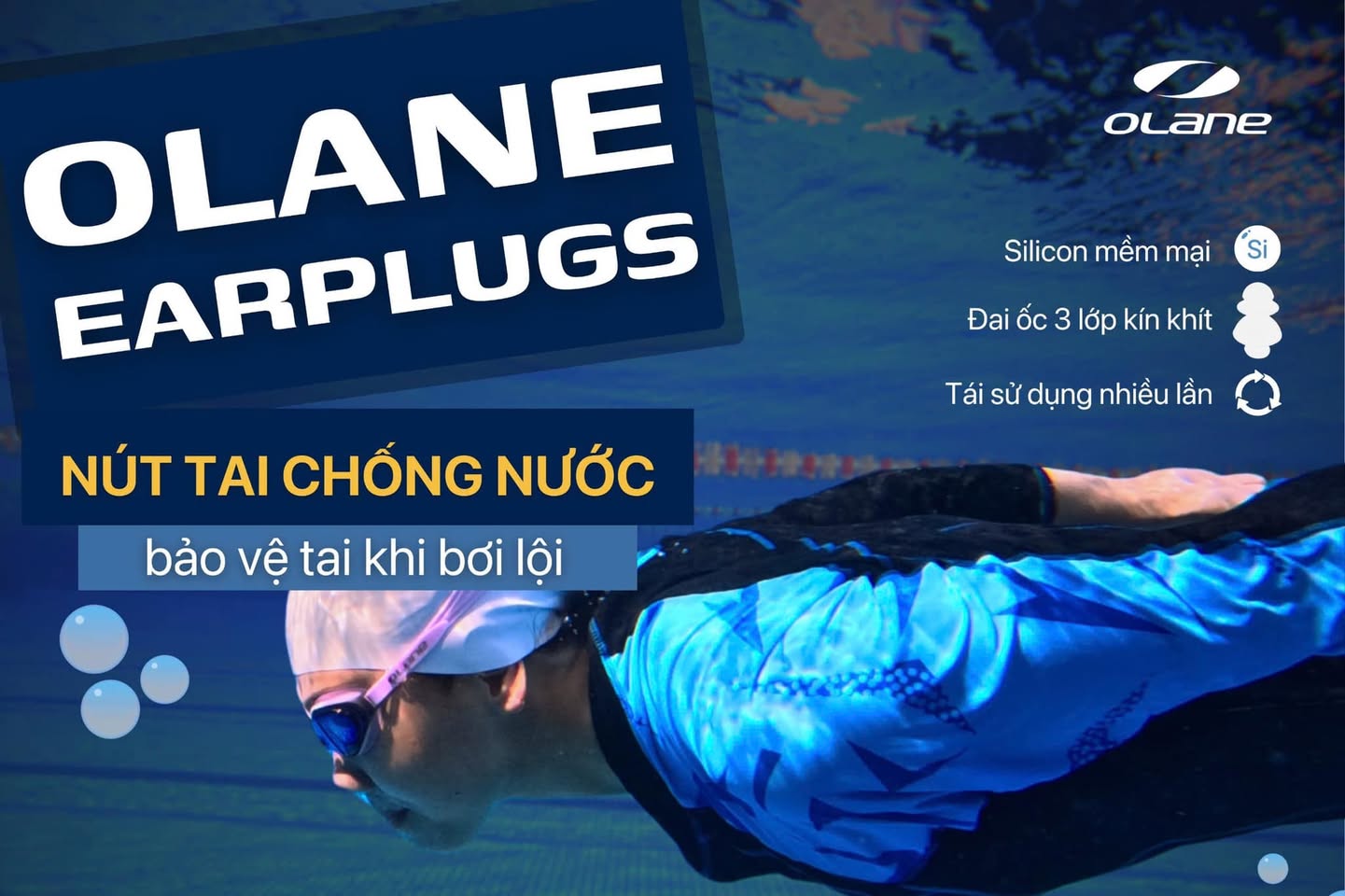 Nước vào tai khi bơi 5 cách xử lý đúng - Bí kíp đơn giản mà hiệu quả 3 Olane Earplugs xử lý nước vào tai khi bơi