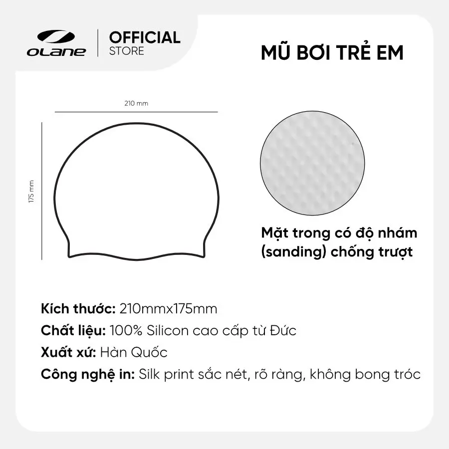 Mũ bơi trẻ em thông số kỹ thuật