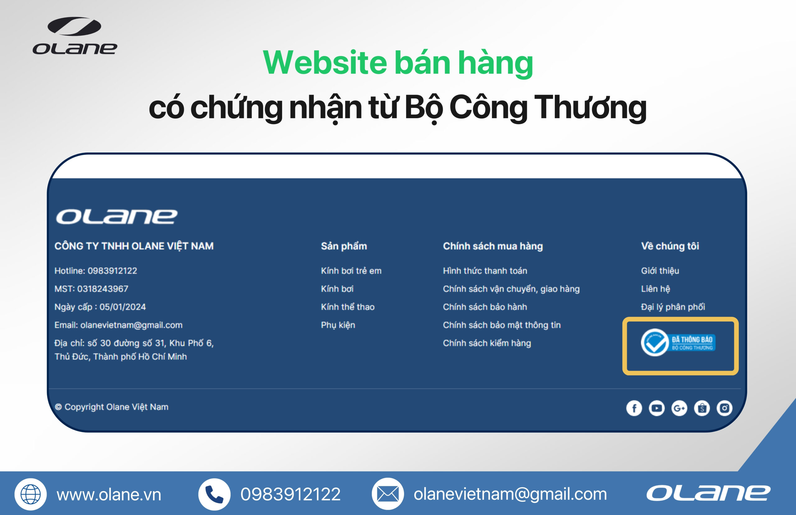Website có chứng chỉ bộ công thương