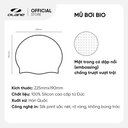 Ảnh sản phẩm mũ bơi silicon,. sizre nón bio