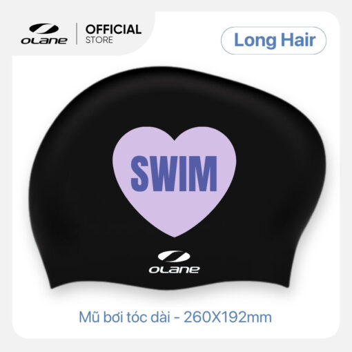 Nón bơi tóc dài Silicon Olane Long Hair – dành riêng cho người có tóc dài, tóc dày - Ảnh 4