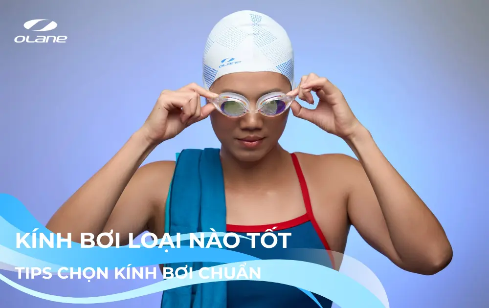 Vận động viên sử dụng kính bơi chuyên nghiệp