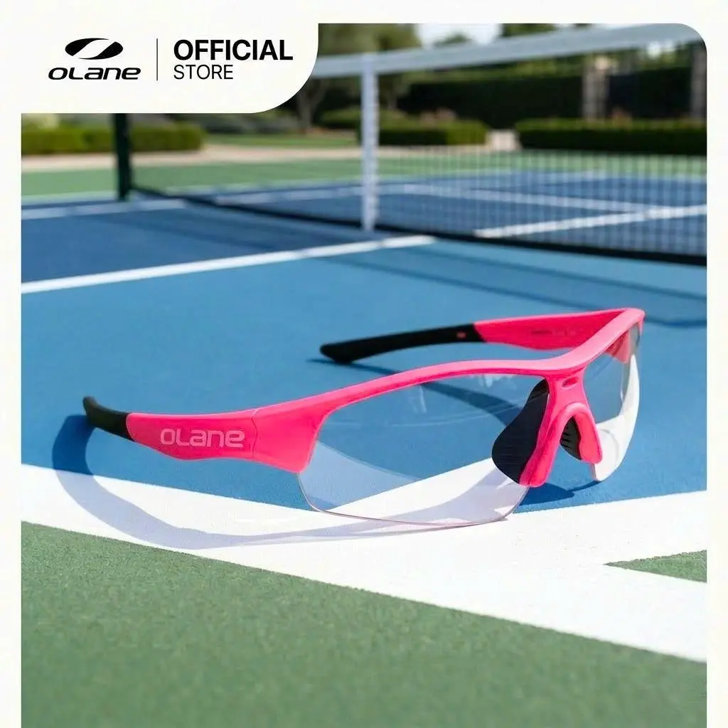 Kính thể thao chơi Pickleball Olane Laser M1 màu Pink Clear